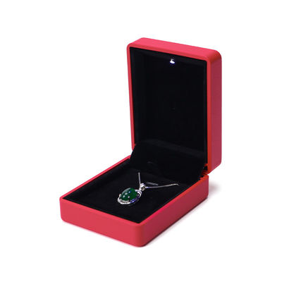 Custom Logo Silk Screen Print Jewelry Package с закругленной красной кожей от Hanhong