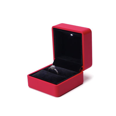 Custom Logo Silk Screen Print Jewelry Package с закругленной красной кожей от Hanhong