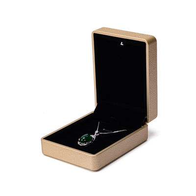 Ювелирный пакет Hanhong Gold Leather LED Ring Box с шелковым экраном и светом