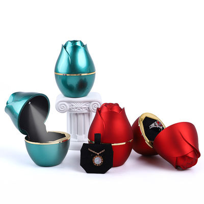 2021 Rose Design LED Light Jewelry Packaging Box для индивидуальных пластиковых и бархатных изделий