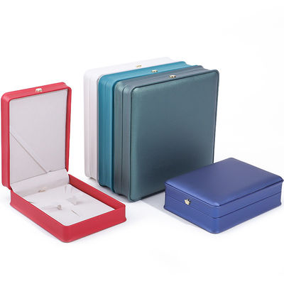 Купить Четырёхугольник Ручная изготовление Hanhong Custom Logo Box Корона дизайн Роскошный PU Кожаная коробка Ожерелье Кольцо Коробка Ювелирные изделия online manufacture