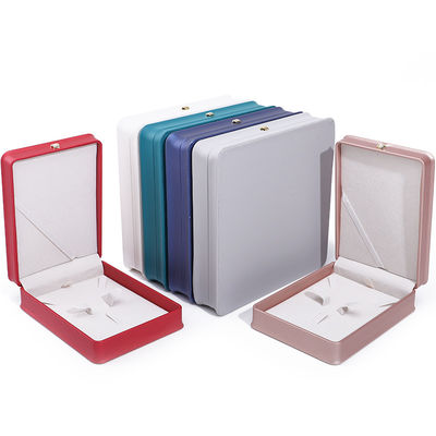 Четырёхугольник Ручная изготовление Hanhong Custom Logo Box Корона дизайн Роскошный PU Кожаная коробка Ожерелье Кольцо Коробка Ювелирные изделия