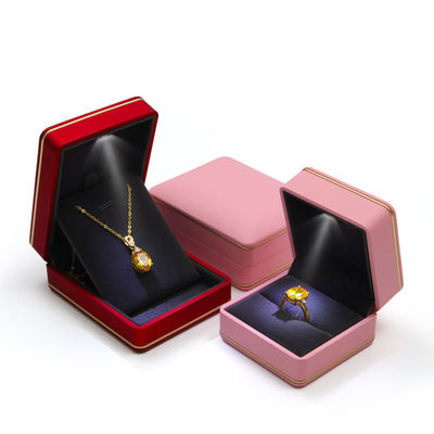 Ювелирные изделия с световым логотипом Hanhong Custom Logo Silk Screen Print Luxury LED storage Box