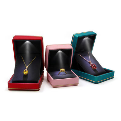 Ювелирные изделия с световым логотипом Hanhong Custom Logo Silk Screen Print Luxury LED storage Box