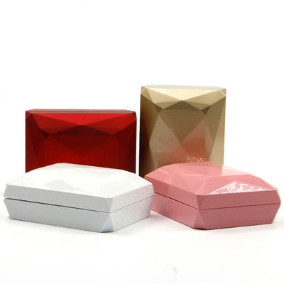 Hanhong Luxury Ring Box Custom Logo PU Пластиковый белый ювелирный шкаф с светодиодным освещением