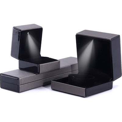 Hanhong Custom Logo LED Light Jewelry Packaging Box в сером цвете для браслета Ожерелье и кольцо