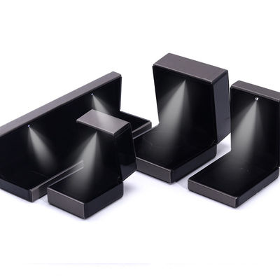 Hanhong Custom Logo LED Light Jewelry Packaging Box в сером цвете для браслета Ожерелье и кольцо