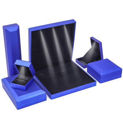 Custom Logo Blue LED Jewelry Box for Necklace Bracelet and Earrings (Классный логотип Синий светодиодный ювелирный ящик для браслета и серьги)
