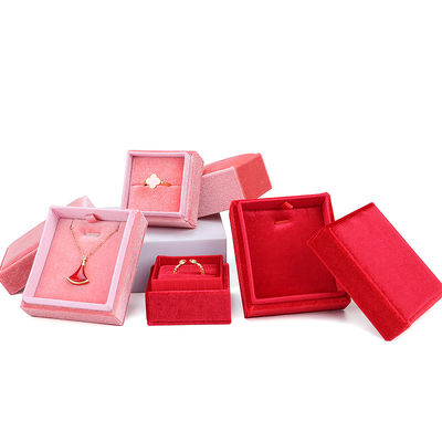 Логотип клиента Hanhong Velvet Jewelry Display Подарочная коробка для индивидуальных помолвок