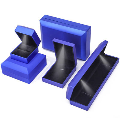 Custom Logo Blue LED Jewelry Box for Necklace Bracelet and Earrings (Классный логотип Синий светодиодный ювелирный ящик для браслета и серьги)