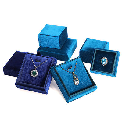 Логотип клиента Hanhong Velvet Jewelry Display Подарочная коробка для индивидуальных помолвок