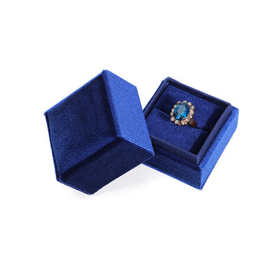 Hanhong Luxury Customized Blue Square Ring Storage Box для свадебной бумаги для помолвки