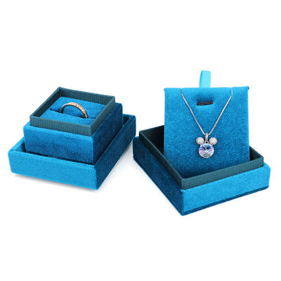 Hanhong Luxury Customized Blue Square Ring Storage Box для свадебной бумаги для помолвки