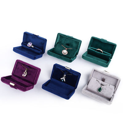 Вельвет Hanhong Custom Logo Luxury Green Jewelry Box for Earrings Браслет Ожерелье Кольцо Кольцо