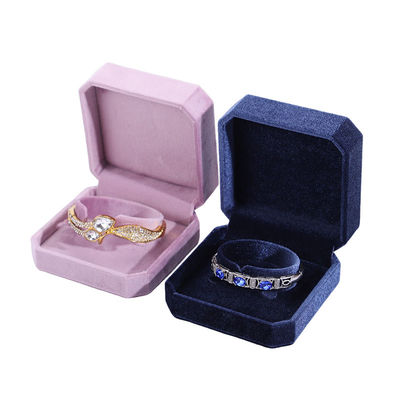 Коробка для ювелирных изделий с бархатным логотипом для Hanhong Pink Necklace Bracelet Ring Packaging