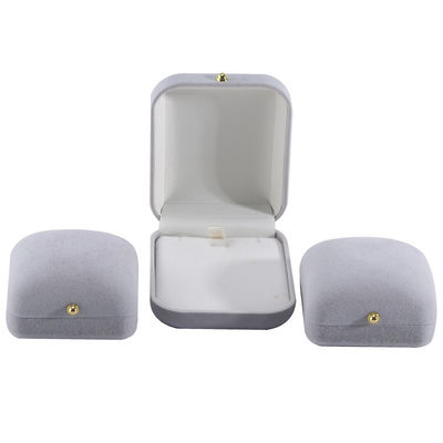 Hanhong Gray Velvet Rectangle Jewelry Box for Bracelet Earrings Necklace Ring Custom (Ханхунг Серое бархатное прямоугольное ювелирное ящик для браслетов серьги ожерелье кольцо на заказ)