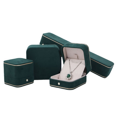 Горячее штампование логотипа Hanhong Gray Custom Jewelry Box for Necklace Bracelet Earrings