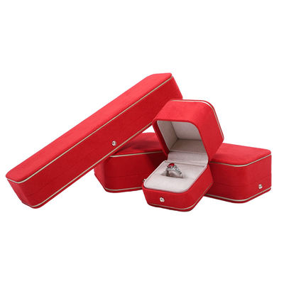 Горячее штампование логотипа Hanhong Gray Custom Jewelry Box for Necklace Bracelet Earrings