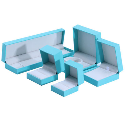 Купить Custom Logo Light Blue Paper Jewelry Box Наполненная кожа для упаковки online manufacture