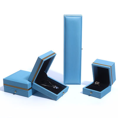 Hanhong Custom Blue Leather Jewelry Box for Ring Necklace Bracelet Wedding Связаться с нами
