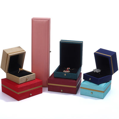 Hanhong Custom Blue Leather Jewelry Box for Ring Necklace Bracelet Wedding Связаться с нами