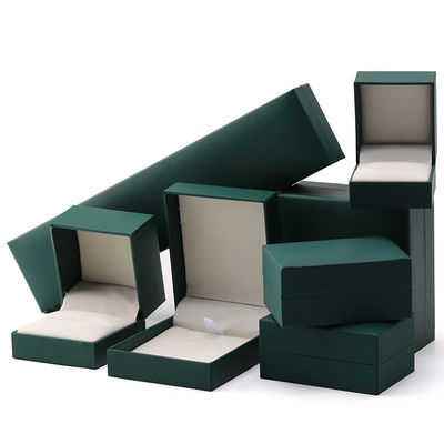 Роскошные зеленые ювелирные изделия бумажная коробка серьги ожерелье подвеска кольцо упаковка пользовательский логотип