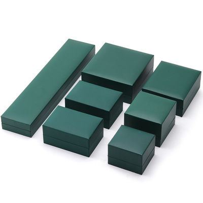 Роскошные зеленые ювелирные изделия бумажная коробка серьги ожерелье подвеска кольцо упаковка пользовательский логотип