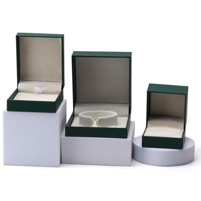 Роскошные зеленые ювелирные изделия бумажная коробка серьги ожерелье подвеска кольцо упаковка пользовательский логотип