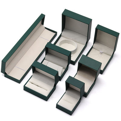 Роскошные зеленые ювелирные изделия бумажная коробка серьги ожерелье подвеска кольцо упаковка пользовательский логотип