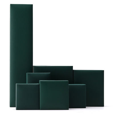 Роскошные зеленые ювелирные изделия бумажная коробка серьги ожерелье подвеска кольцо упаковка пользовательский логотип