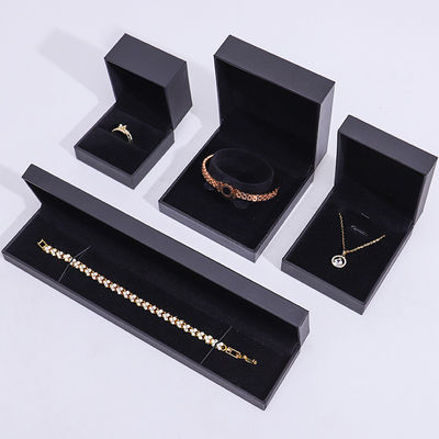 Ручной Eco картонный флип черный ювелирный ящик настраиваемый ювелирный ящик