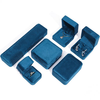 Luxury Jewellery Box premium Blue Velvet Jewelry Box для браслета кольца серьги