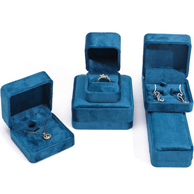 Luxury Jewellery Box premium Blue Velvet Jewelry Box для браслета кольца серьги