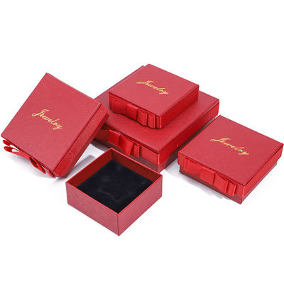 Крышка и основа ювелирной коробки, настраиваемая, экологически чистая бумага, красная ювелирная коробка