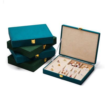 Портативная PU кожаная путевая ювелирная коробка для голубых сережек