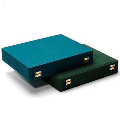 Портативная PU кожаная путевая ювелирная коробка для голубых сережек