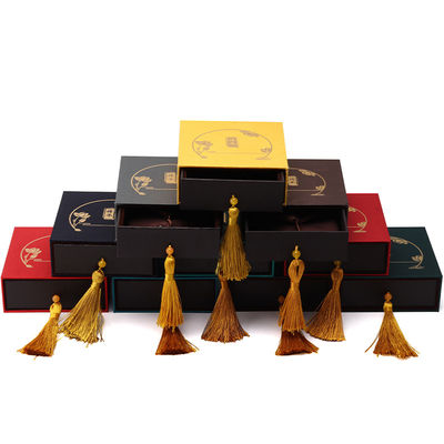 Китайский стиль изысканный роскошный ювелирный коробка упаковки с декорацией Tassel
