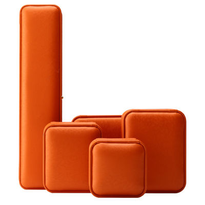Orange Snow Grain Noble PU Leather Jewelry Box для роскошной упаковки для хранения