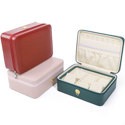 Кольцо-вытягивающее украшение ПУ кожаные ювелирные изделия для путешествий организатор многоклеточный резьбовый ящик