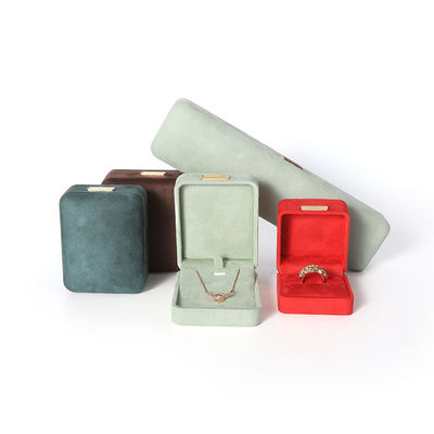 Восьмиугольная бархатная шкатулка для ювелирных изделий, настраиваемая откидная шкатулка для ювелирных изделий с золотой нашивкой