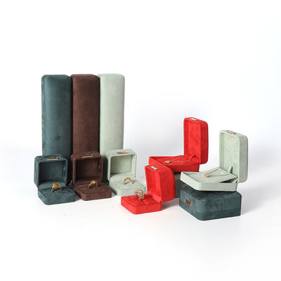 Восьмиугольная бархатная шкатулка для ювелирных изделий, настраиваемая откидная шкатулка для ювелирных изделий с золотой нашивкой