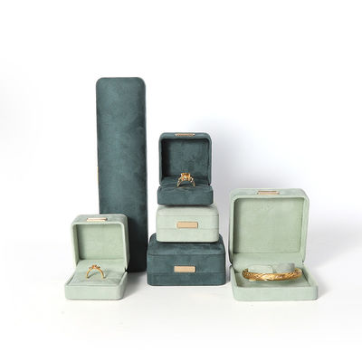 Восьмиугольная бархатная шкатулка для ювелирных изделий, настраиваемая откидная шкатулка для ювелирных изделий с золотой нашивкой