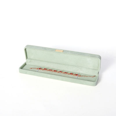 Восьмиугольная шкатулка для драгоценностей из светло-зеленого бархата, настраиваемая откидная шкатулка для драгоценностей с золотой нашивкой