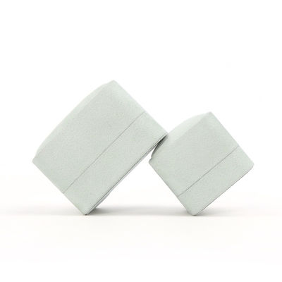 Квадратный светло-зеленый бархатный ювелирный кольцо Коробка настраиваемая ювелирные изделия Коробка упаковки