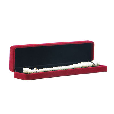 OEM ODM высококлассный бархатный ювелирный коробка роскошный настраиваемый логотип Красный бархатный ювелирный коробка