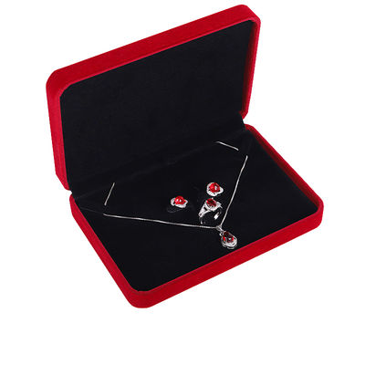 OEM ODM высококлассный бархатный ювелирный коробка роскошный настраиваемый логотип Красный бархатный ювелирный коробка