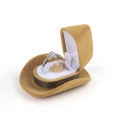 настраиваемая персонализированная первоклассная бархатная ковбойская ювелирная коробка для праздничных подарков