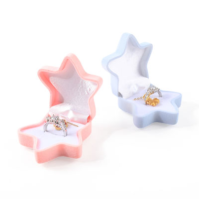 OEM персонализированная бархатная шкатулка для колец в форме морской звезды с логотипом