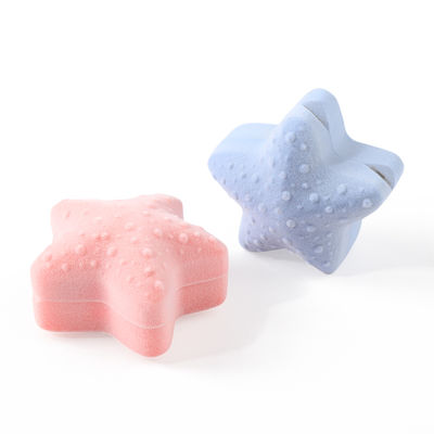 OEM персонализированная бархатная шкатулка для колец в форме морской звезды с логотипом