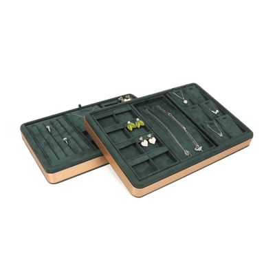 OEM Luxury Velvet Jewelry Trays Custom logo Организатор ювелирные подносы ювелирный набор дисплей